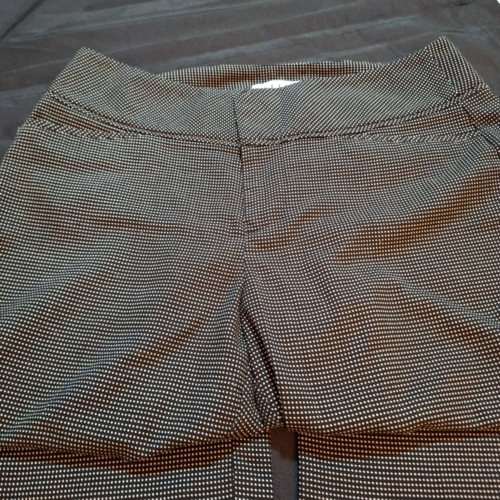 Elle Black Polka Dot Slacks Size 12